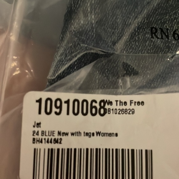 NEW We The Free Womens Jet Blue Denim Low Rise Cropped Skinny Jeans Size 24 - Picture 9 of 16